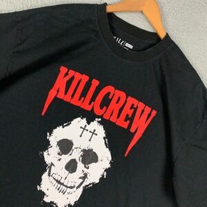 Killcrew T-Shirt Mens Medium M Black Skull Graphic Gym Streetwear Porrada Series